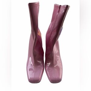 Steve Madden Lynden Glossy Pink Heeled Boots